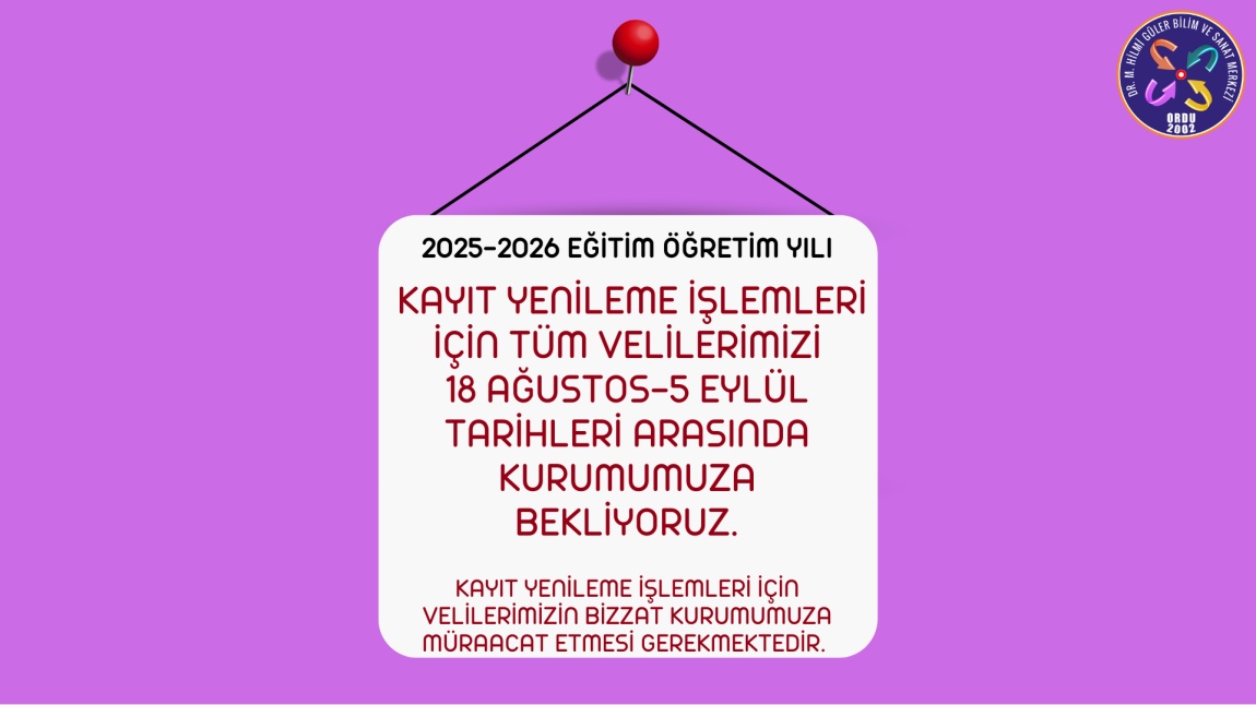2025-2026 EĞİTİM ÖĞRETİM YILI KAYIT YENİLEME İŞLEMLERİ
